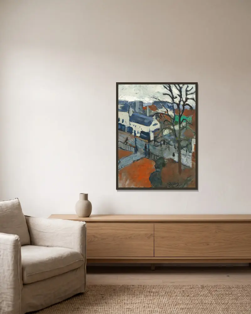 Chatou v dešti, André Derain v rámu na stěně