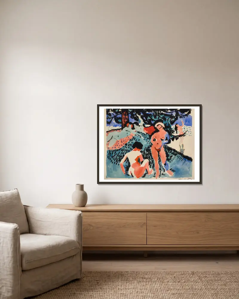 Le Repos av André Derain inramad på en vägg