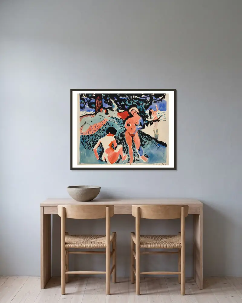 Le Repos av André Derain inramad på en vägg