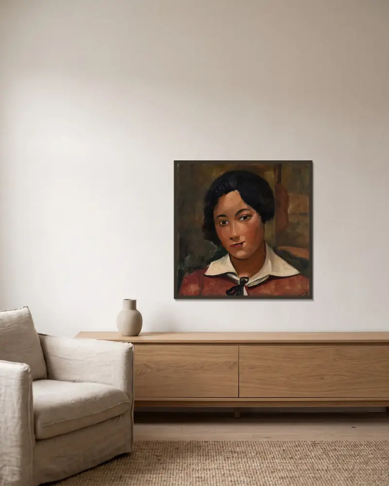 Portrait de femme, André Derain w ramie na ścianie