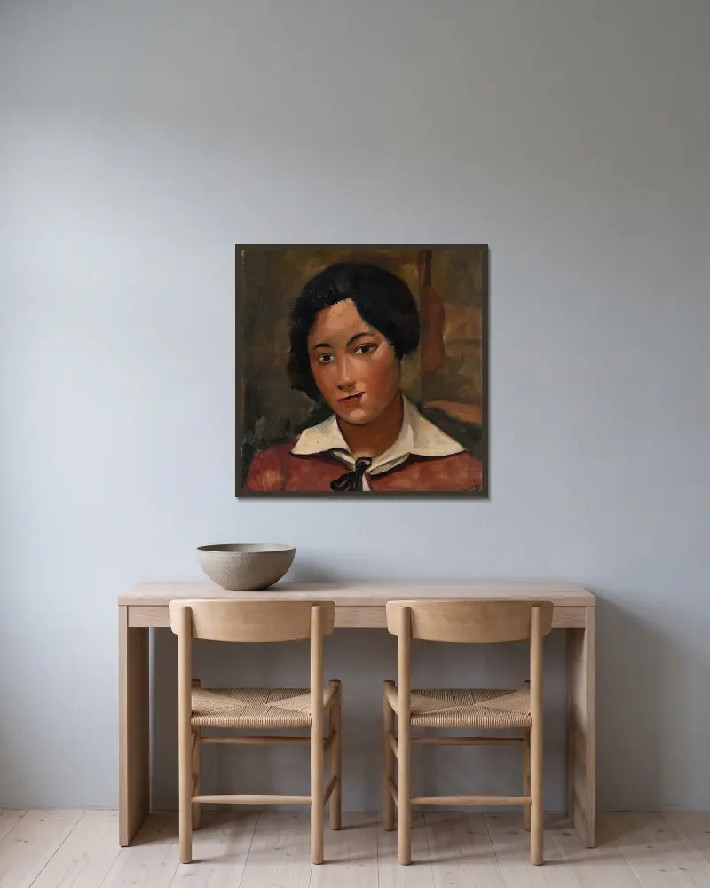 Portrait de femme, André Derain w ramie na ścianie