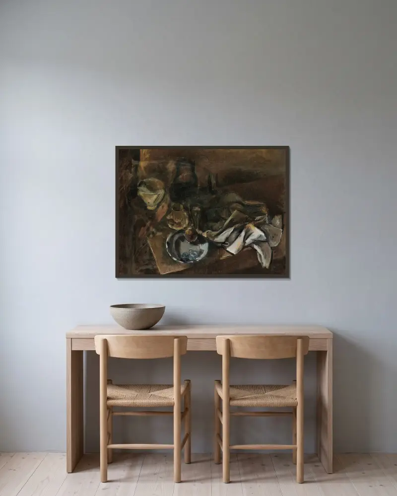 Table garnie av André Derain inramad på en vägg