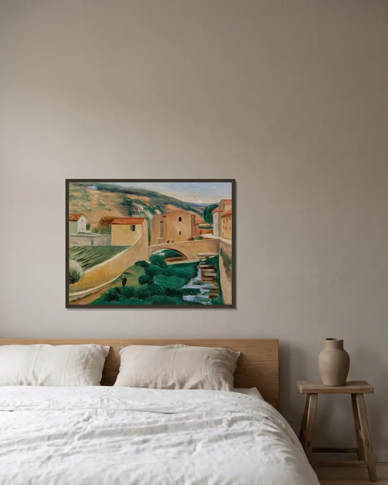 Village aux environs de Castel Gandolfo av André Derain inramad på en vägg