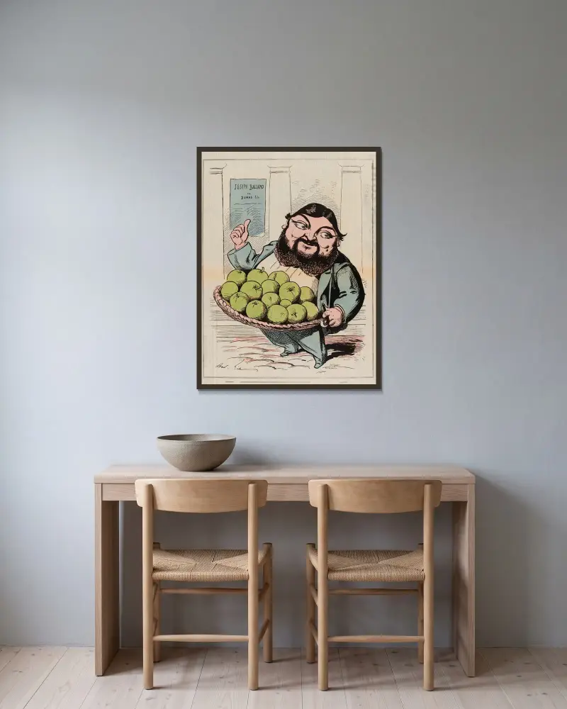 Feu Courbet av André Gill inramad på en vägg