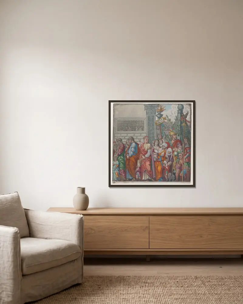 Procesí, Andrea Mantegna v rámu na stěně