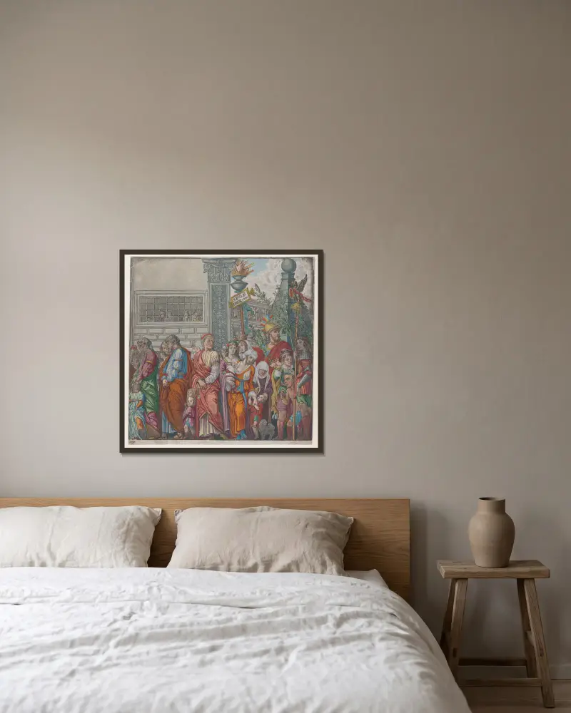 Procesí, Andrea Mantegna v rámu na stěně