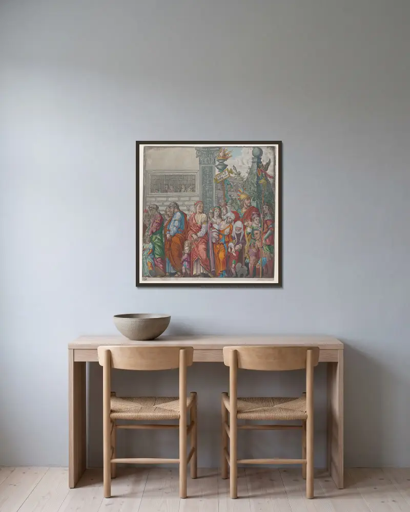 Procesí, Andrea Mantegna v rámu na stěně