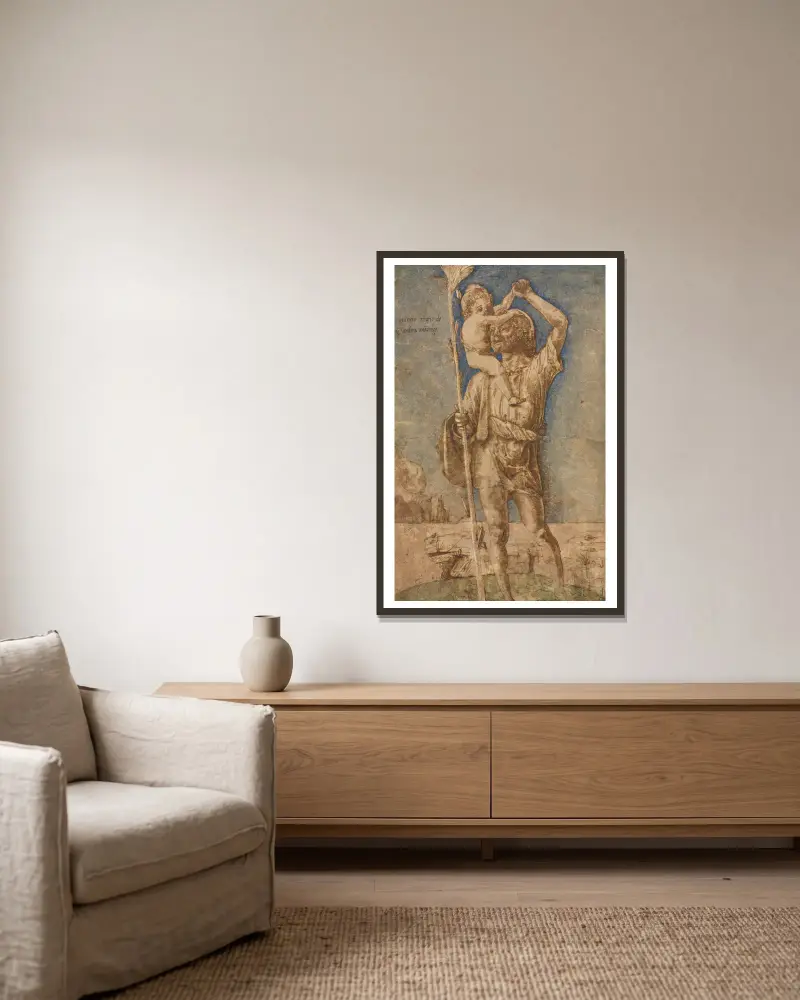 Święty Krzysztof, Andrea Mantegna w ramie na ścianie