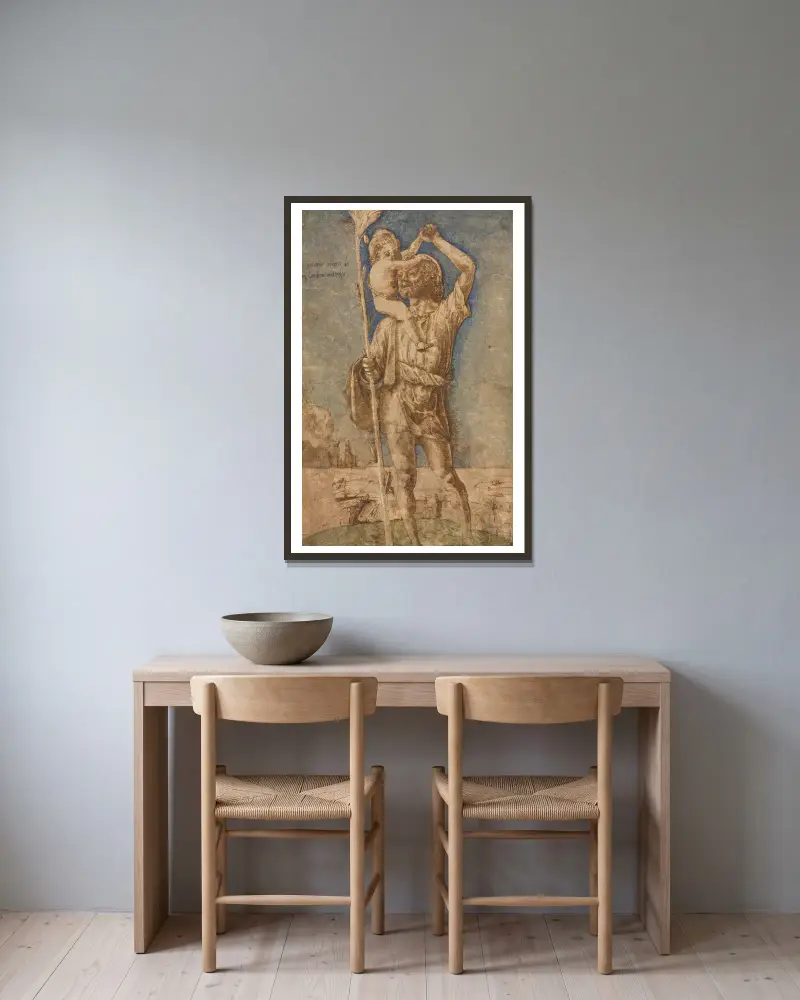 Święty Krzysztof, Andrea Mantegna w ramie na ścianie