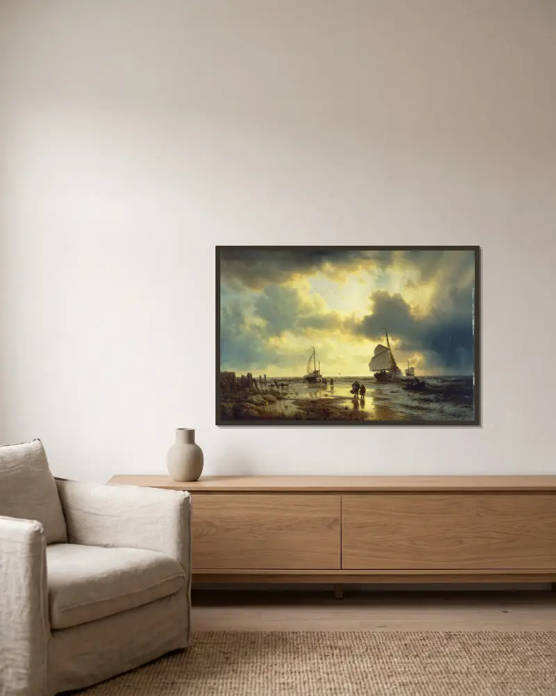Odpad, Andreas Achenbach v rámu na stěně