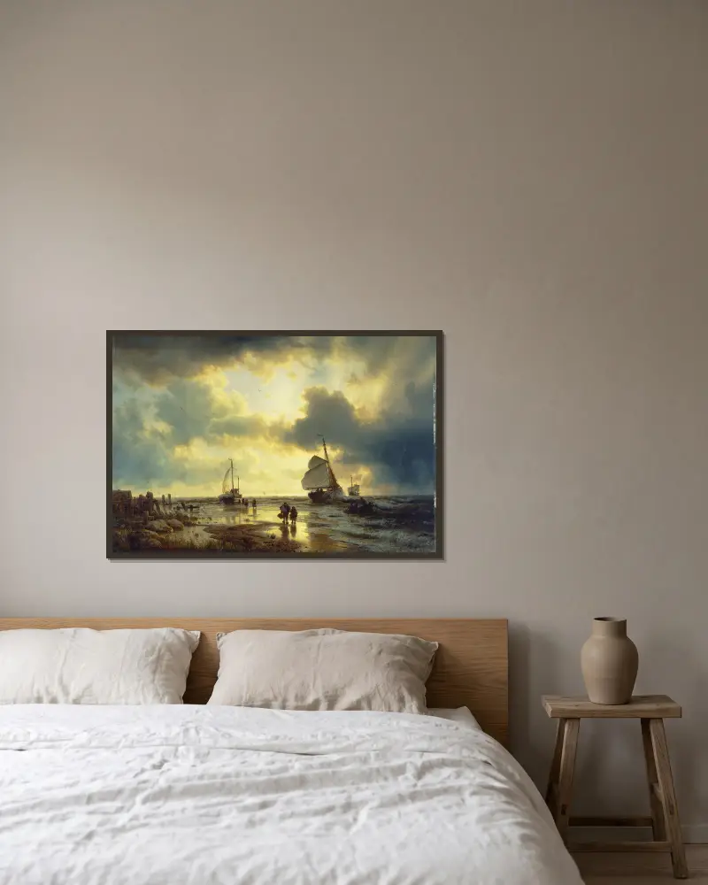 Odpad, Andreas Achenbach v rámu na stěně