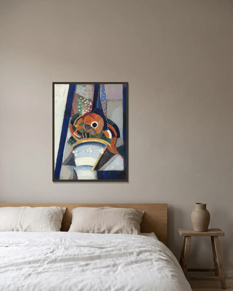 Nature Morte av Ángel Zárraga inramad på en vägg