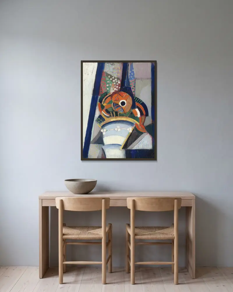 Nature Morte av Ángel Zárraga inramad på en vägg