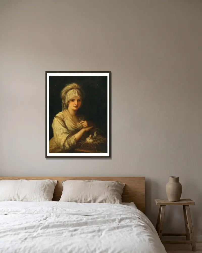 Allegori över äktenskaplig fred av Angelica Kauffmann inramad på en vägg
