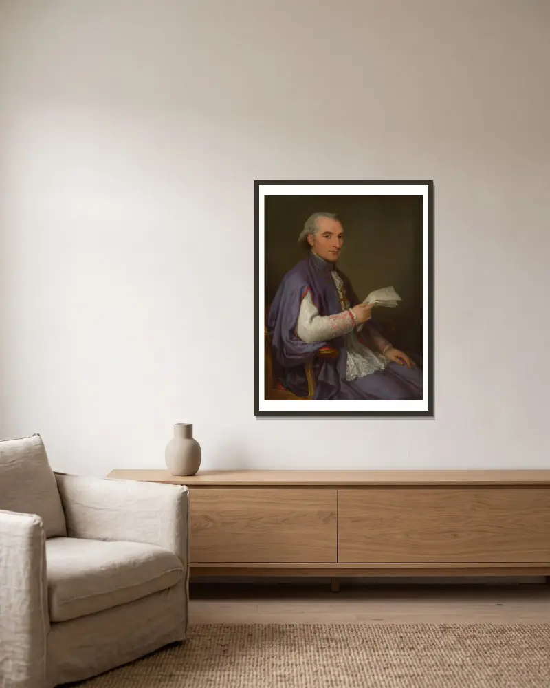Monsignor Giuseppe Spina (1756–1828) av Angelica Kauffmann inramad på en vägg