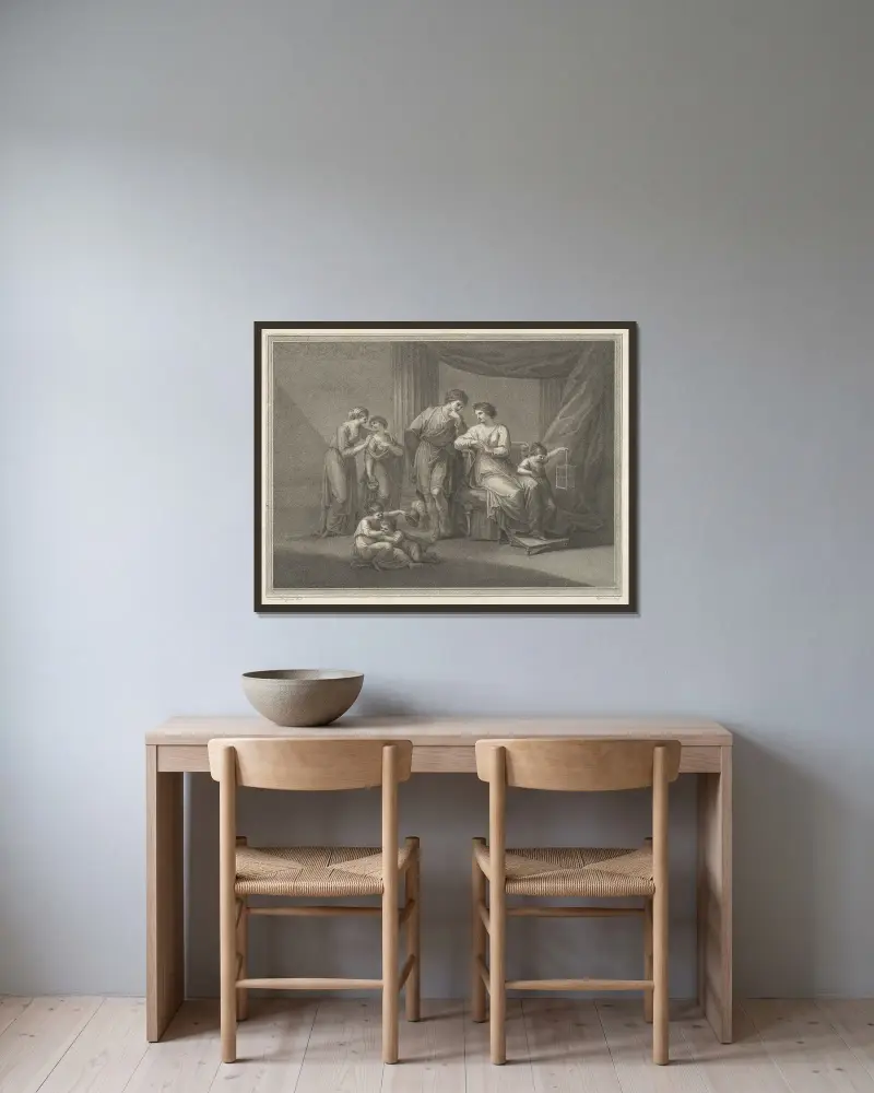 Paulus Aemelius av Angelica Kauffmann inramad på en vägg