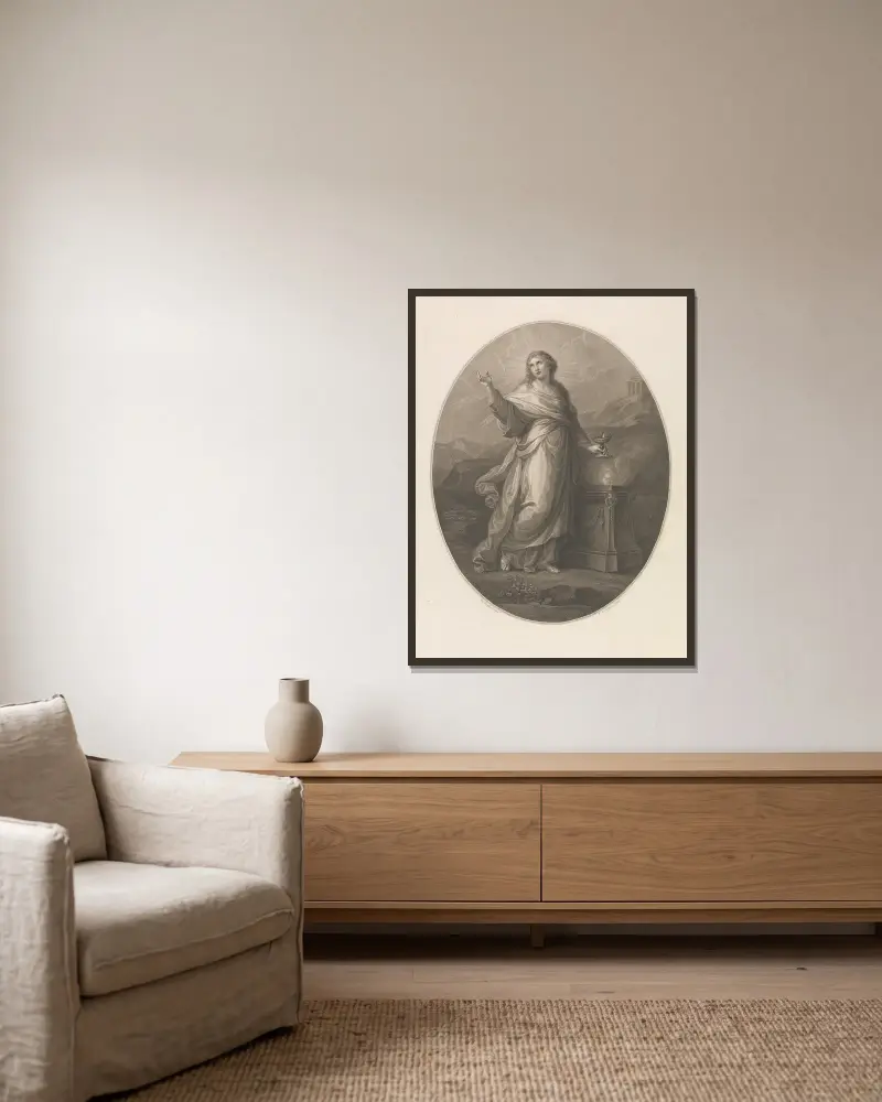 Religion von Angelica Kauffmann gerahmt an einer Wand