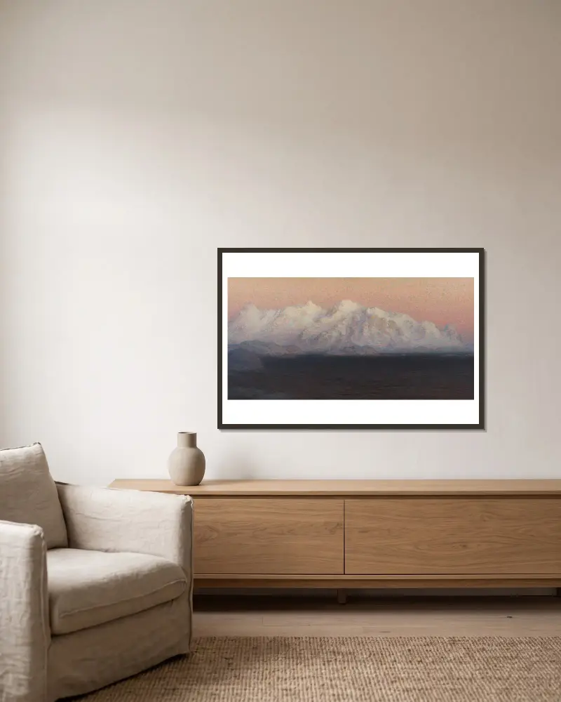 Berge. Studie aus Nordnorwegen – Nr. 2 von Anna Boberg gerahmt an einer Wand