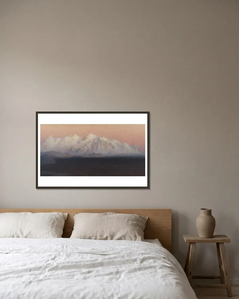 Berge. Studie aus Nordnorwegen – Nr. 2 von Anna Boberg gerahmt an einer Wand