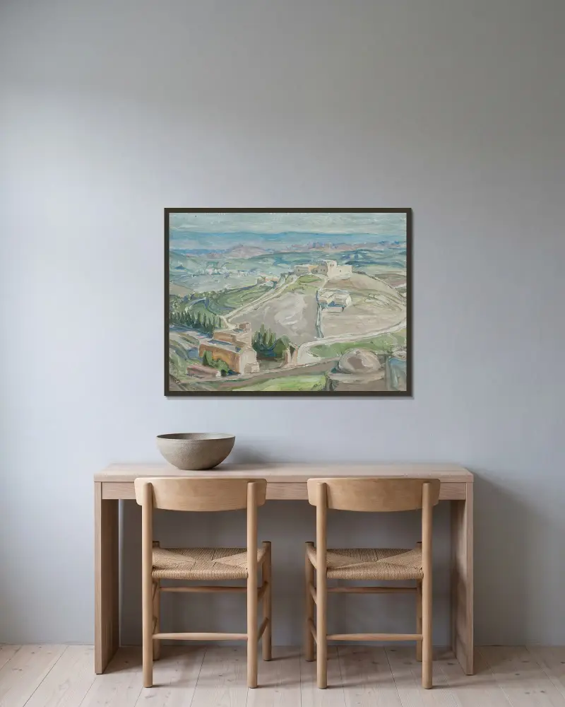 Studie von Gethsemane von Anna Boberg gerahmt an einer Wand
