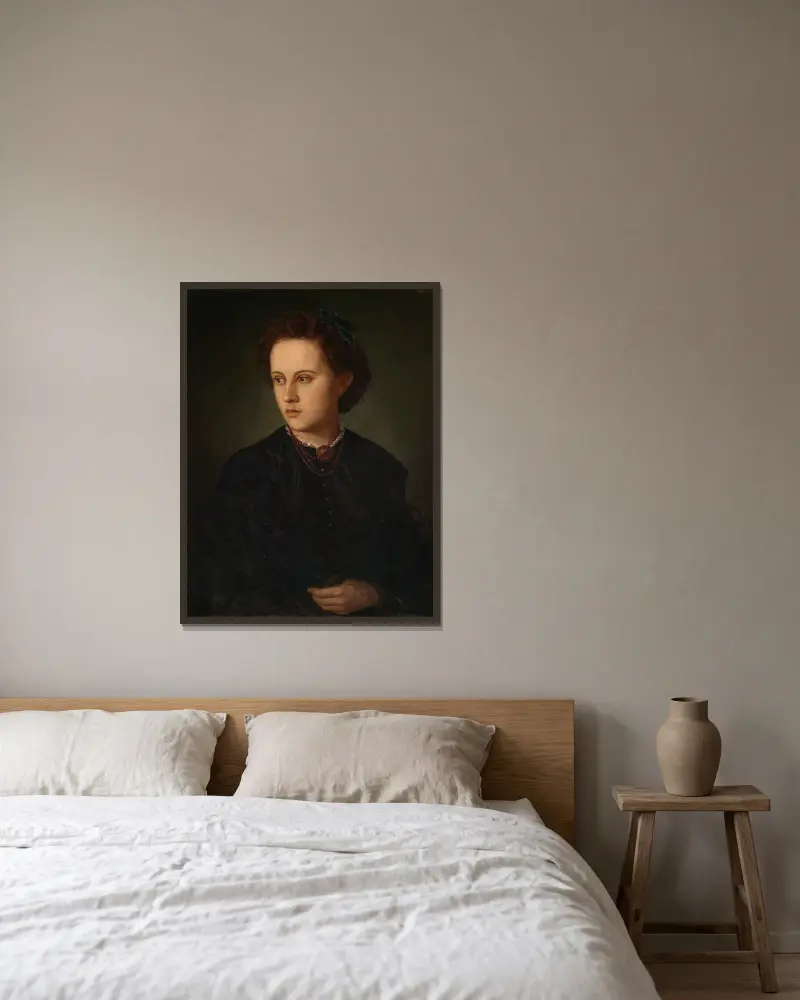 Portret dziewczyny, Anselm Feuerbach w ramie na ścianie