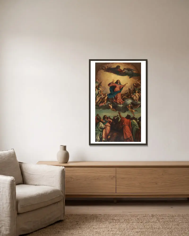 Nanebevzetí Panny Marie, Anselm Feuerbach v rámu na stěně
