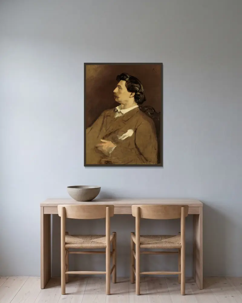 Autoportrét, Anselm Feuerbach v rámu na stěně