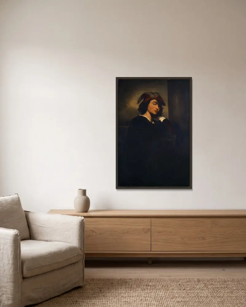 Autoportrét, Anselm Feuerbach v rámu na stěně