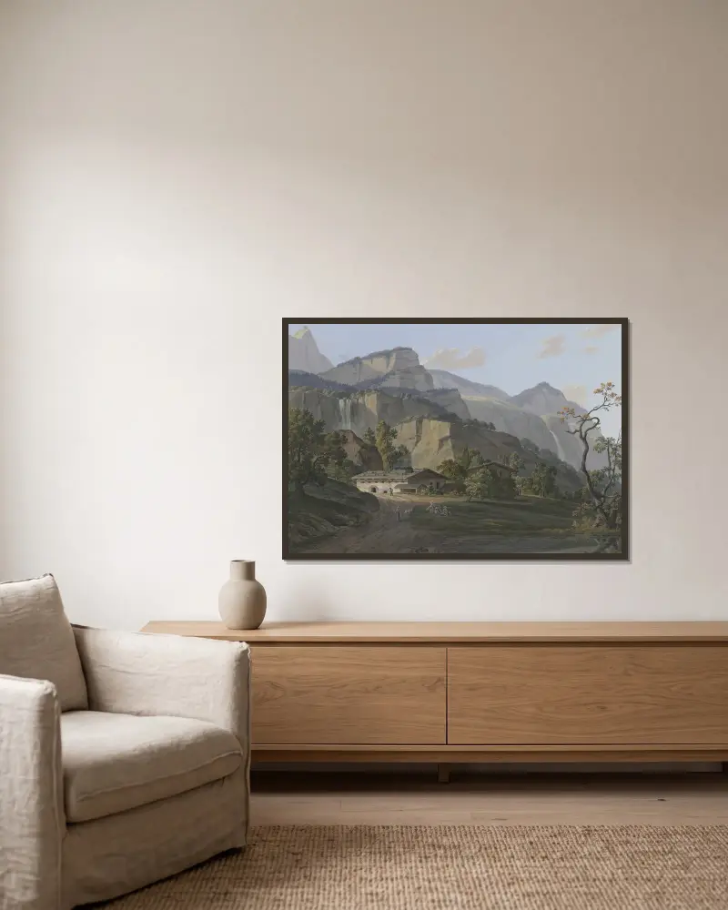 Die Nadel von Veron von Jean-Antoine Linck gerahmt an einer Wand