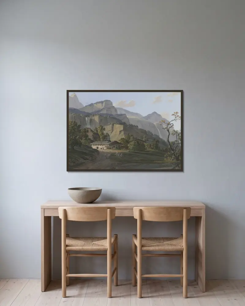 Die Nadel von Veron von Jean-Antoine Linck gerahmt an einer Wand