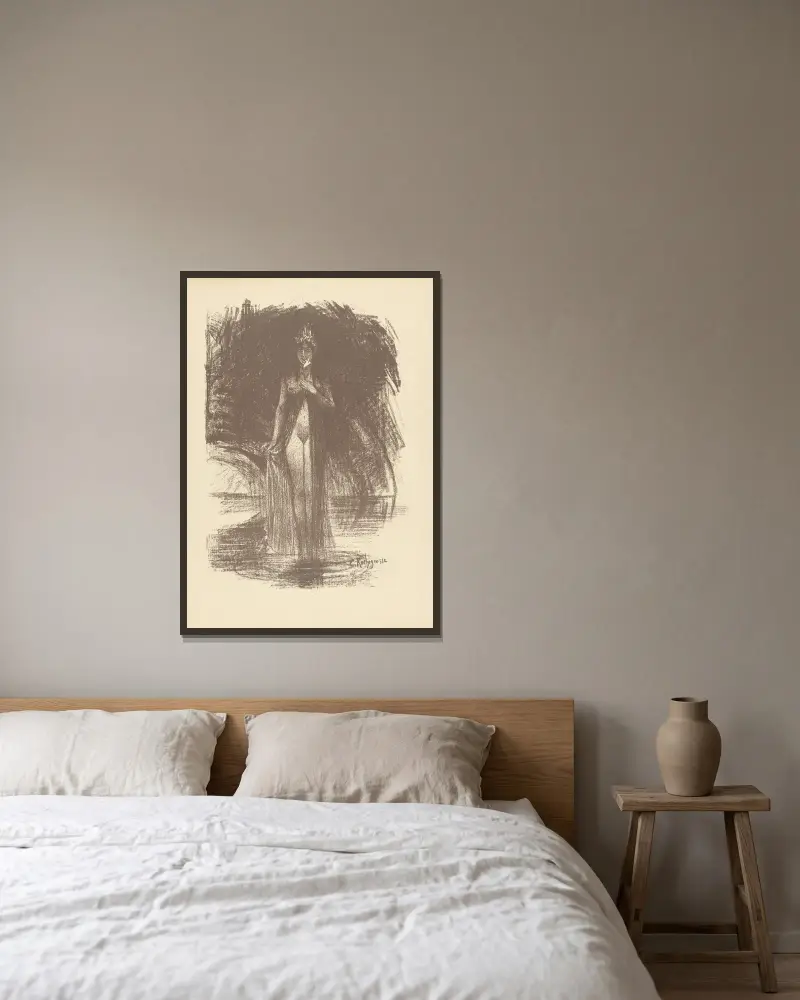 Apparition av Georges Antoine Rochegrosse inramad på en vägg