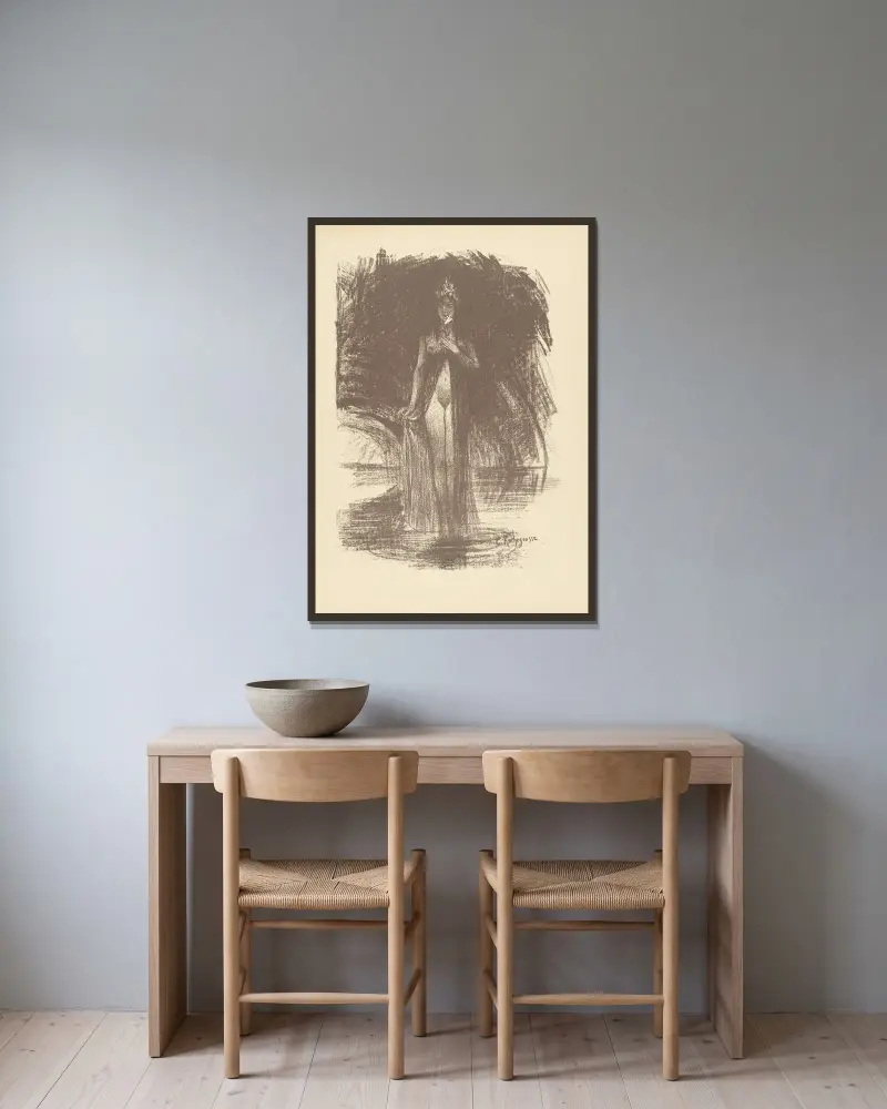 Apparition av Georges Antoine Rochegrosse inramad på en vägg