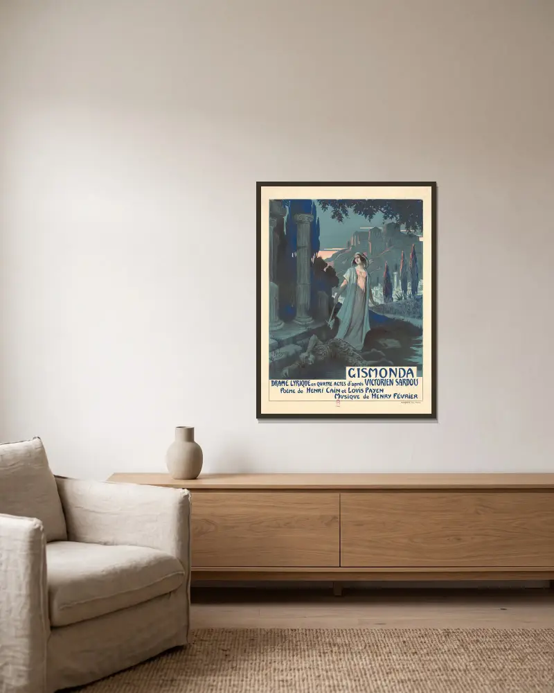 Gismonda, 1919 – Nr. 1, Georges Antoine Rochegrosse v rámu na stěně