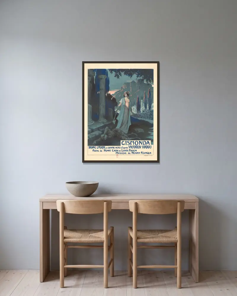 Gismonda, 1919 – Nr. 1, Georges Antoine Rochegrosse v rámu na stěně