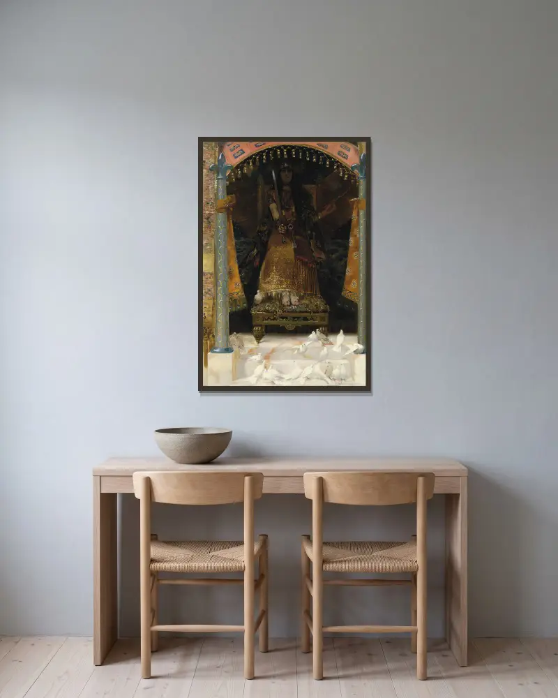 Krieg und Frieden von Georges Antoine Rochegrosse gerahmt an einer Wand