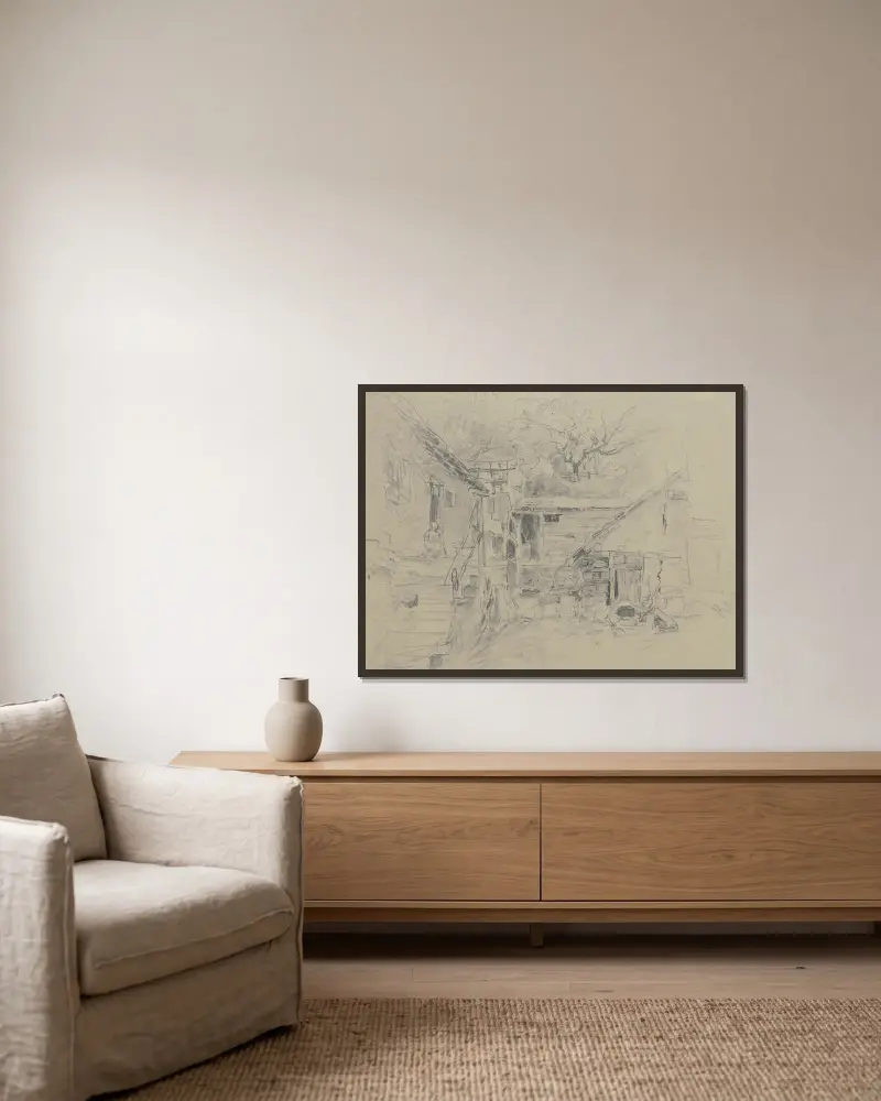Falkensteiner Hof von Anton Burger gerahmt an einer Wand