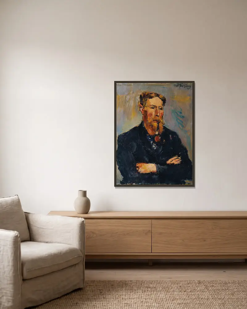 Der Maler Georg Christian Andersen av Anton Faistauer inramad på en vägg