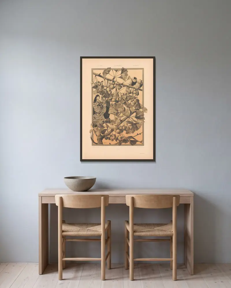 Die Pflanze in Kunst und Gewerbe, Taf. 169 von Anton Seder gerahmt an einer Wand