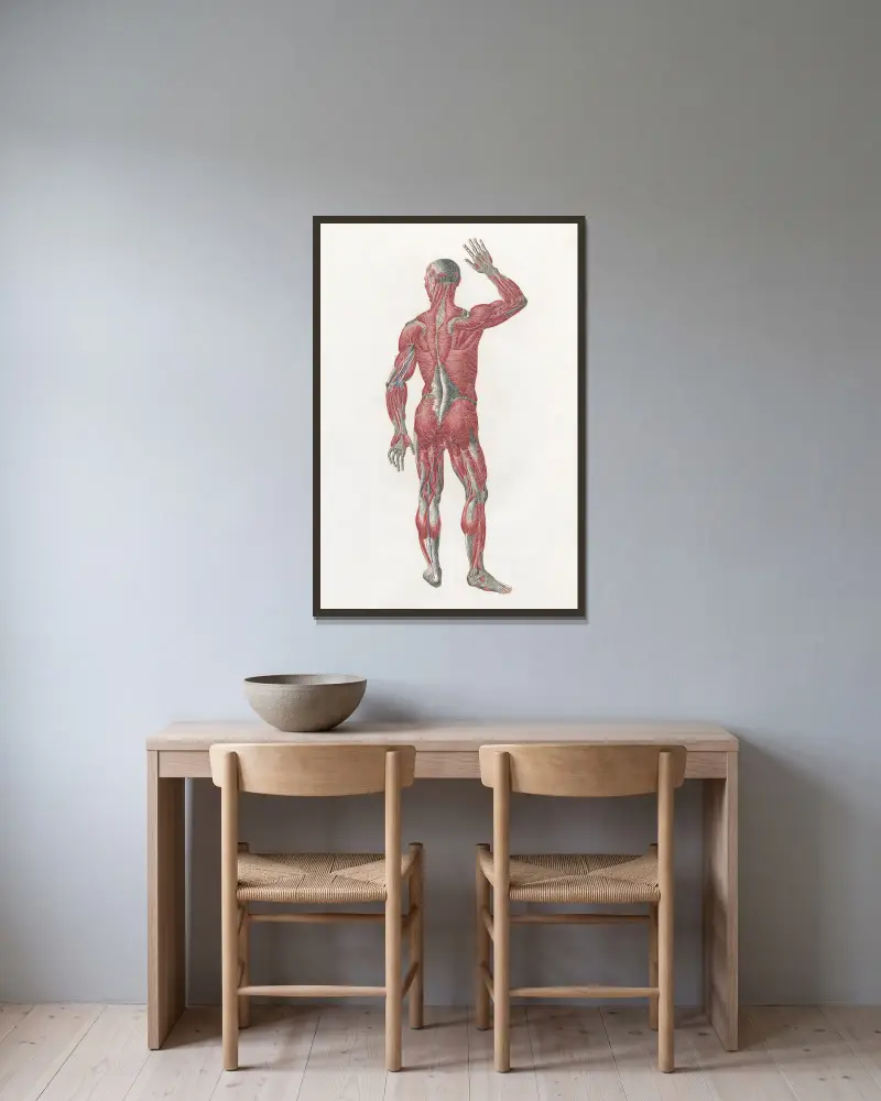Anatomia Universale Pl.10, Antonio Serantoni v rámu na stěně