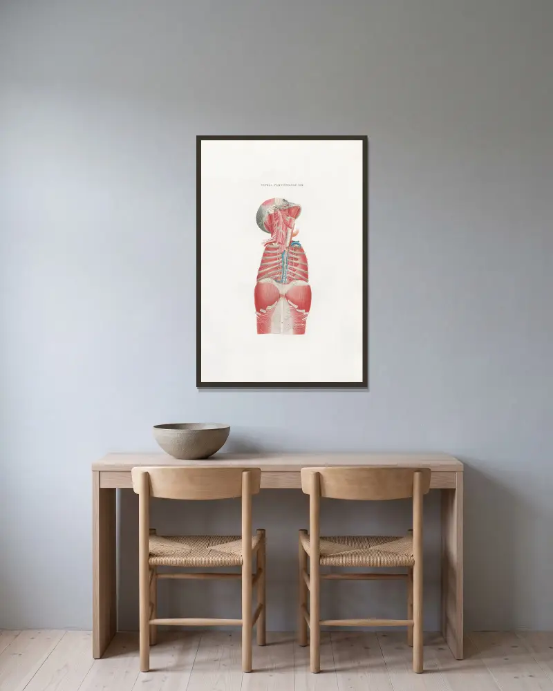 Anatomia Universale Pl. 49, Antonio Serantoni w ramie na ścianie