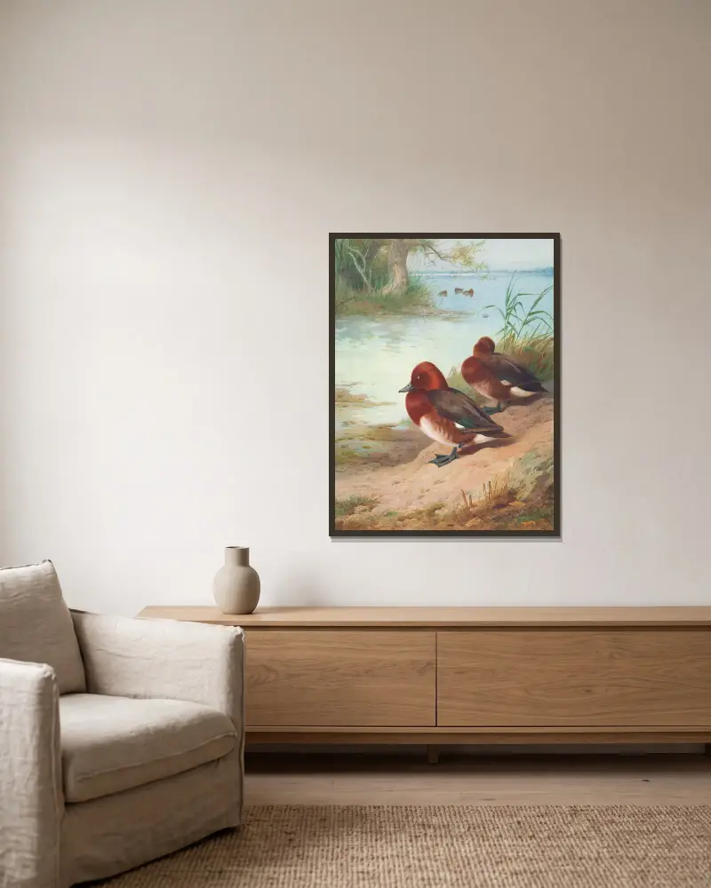 Moorente von Archibald Thorburn gerahmt an einer Wand