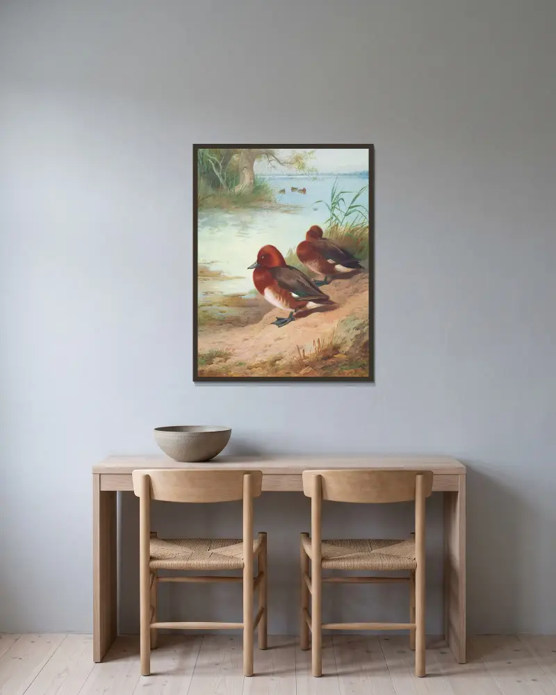 Moorente von Archibald Thorburn gerahmt an einer Wand