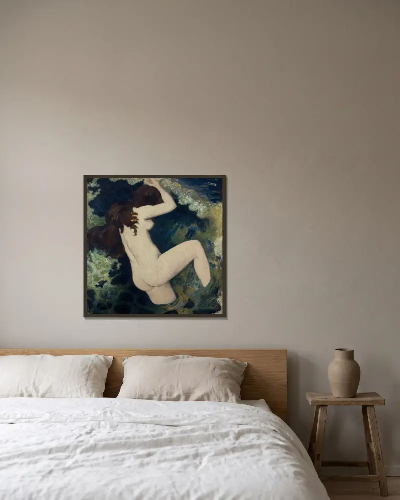 Die Welle von Aristide Maillol gerahmt an einer Wand
