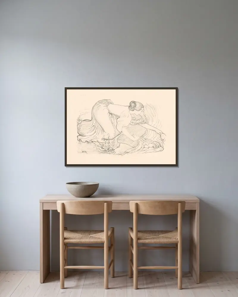 Pradlena, Aristide Maillol v rámu na stěně