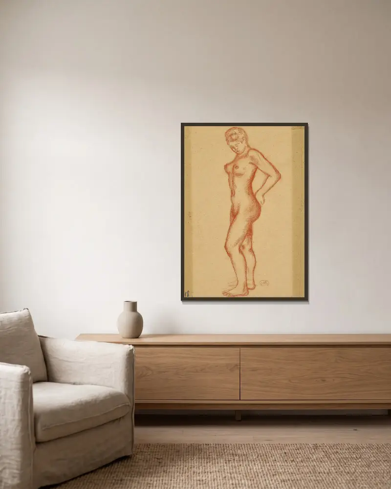 Akt stojący, Aristide Maillol w ramie na ścianie