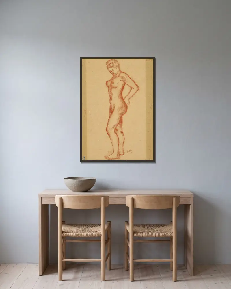 Akt stojący, Aristide Maillol w ramie na ścianie