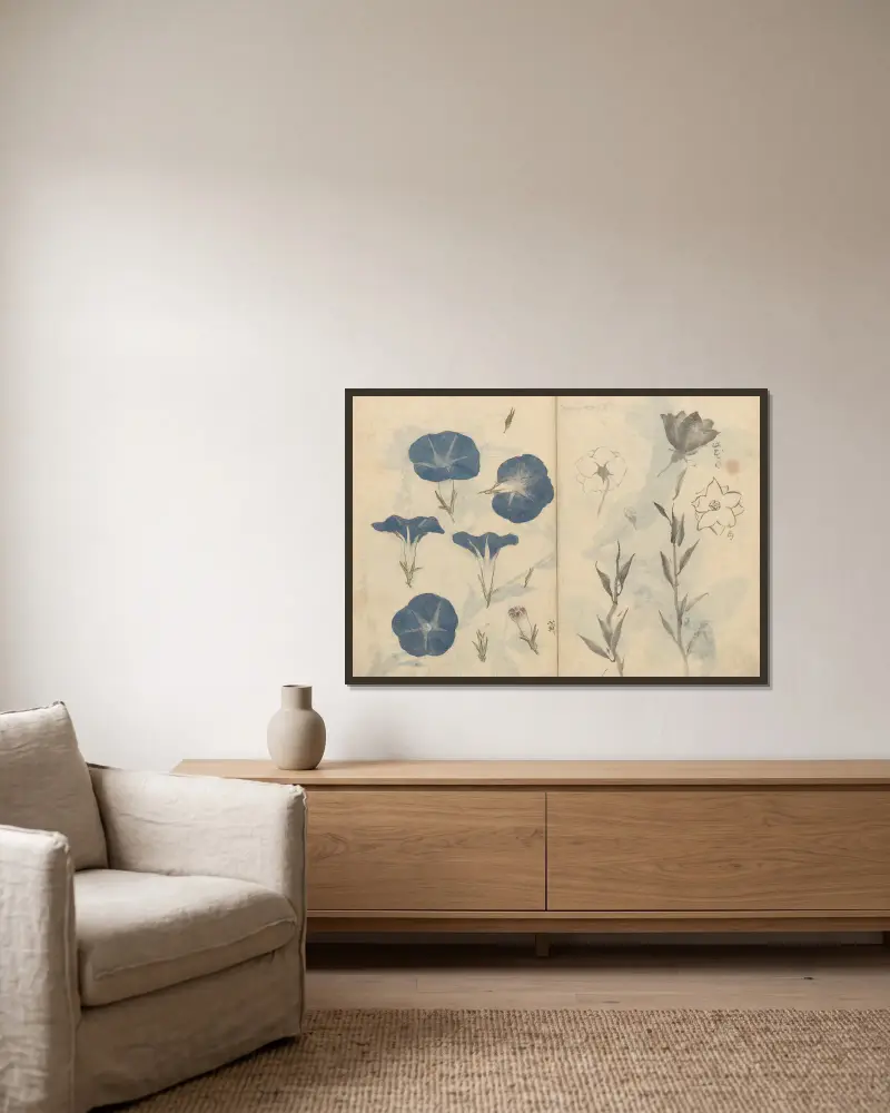 Sketchbook Pl.112 av Ariyoshi Kondo inramad på en vägg
