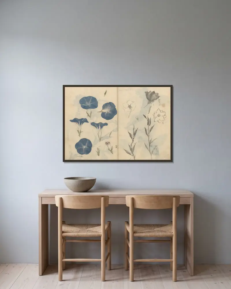 Sketchbook Pl.112 av Ariyoshi Kondo inramad på en vägg