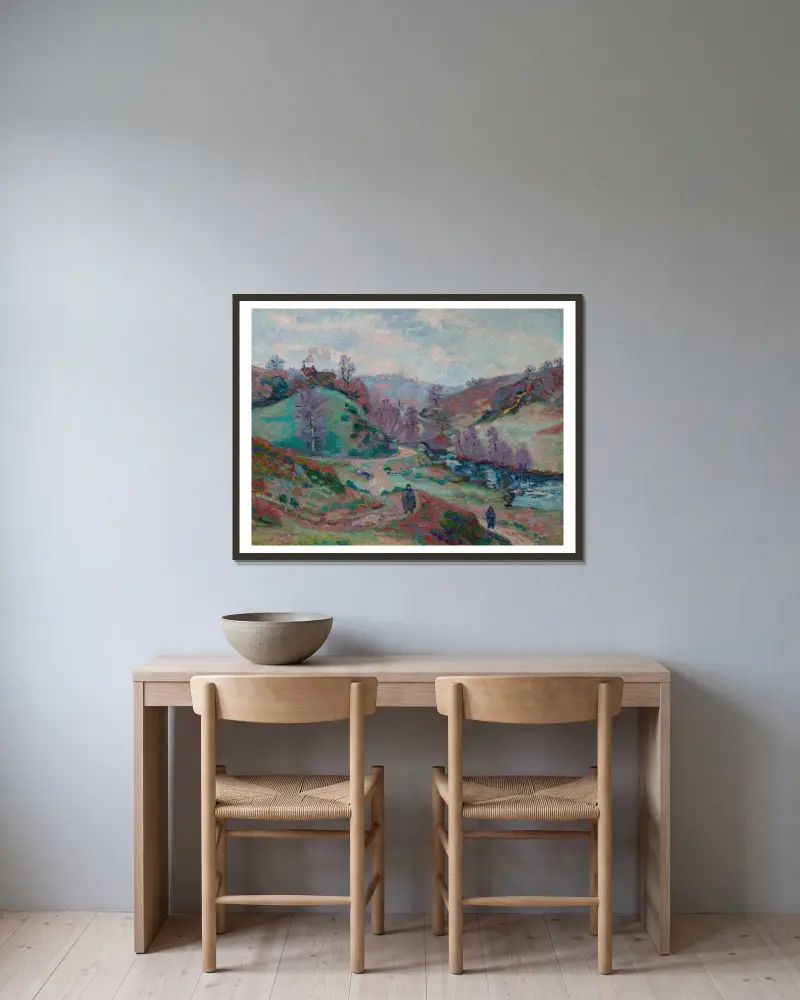 Le Pont Charraud, Creuse von Armand Guillaumin gerahmt an einer Wand