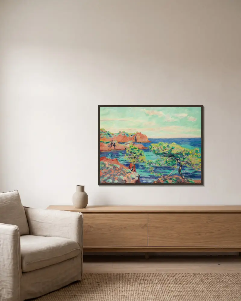 Le Trayas von Armand Guillaumin gerahmt an einer Wand